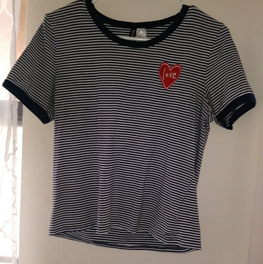 Striped Crop Top w/ Patch